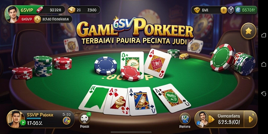 Screenshot gameplay 6SVIP yang menunjukkan aksi seru poker.