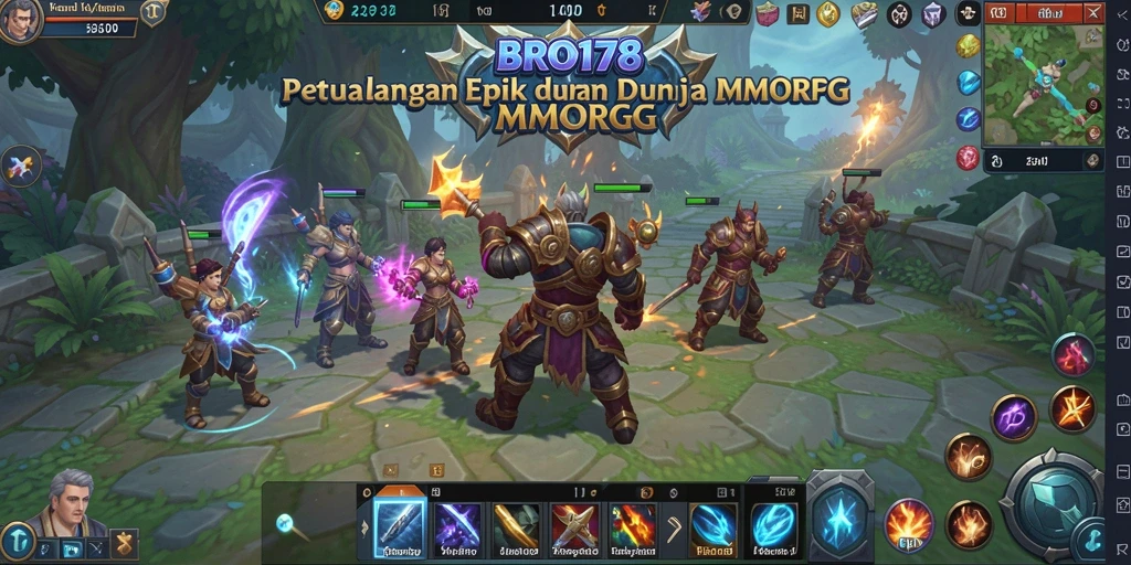 Tampilan gameplay mendebarkan dalam dunia MMORPG BRO178.