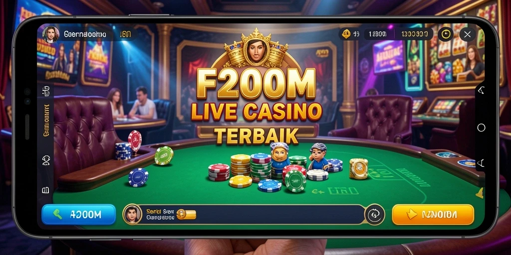 Tampilan gameplay Live Casino yang mendebarkan di F200M.