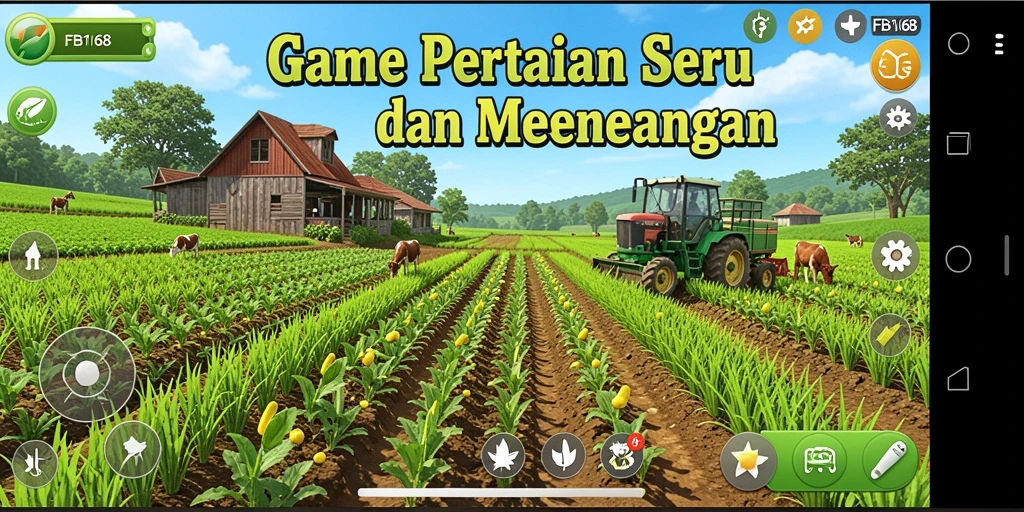 Tampilan gameplay FB168 yang menarik dengan elemen bertani.