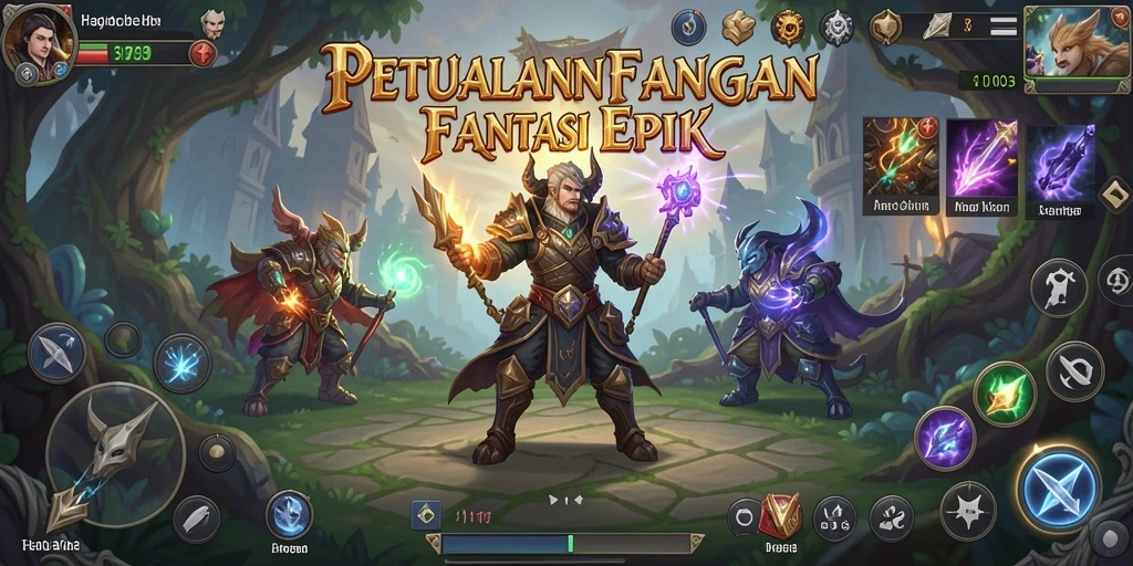 Screenshot gameplay H03 menampilkan pemandangan indah dunia RPG.