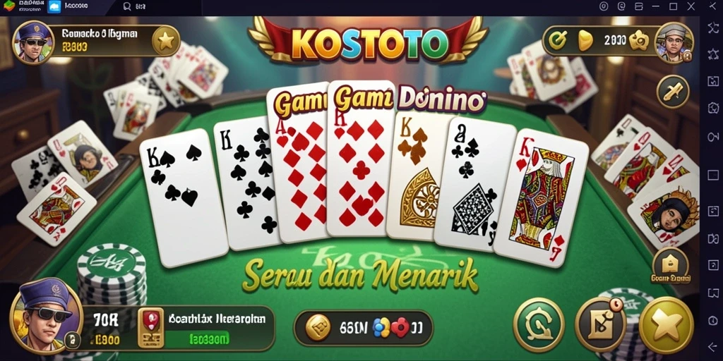 Gameplay seru KOSTOTO dalam permainan Domino.