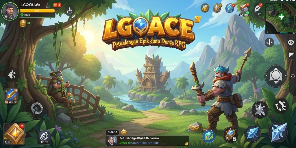 Screenshot LGOACE menampilkan aksi pertempuran seru dan grafis yang menawan.