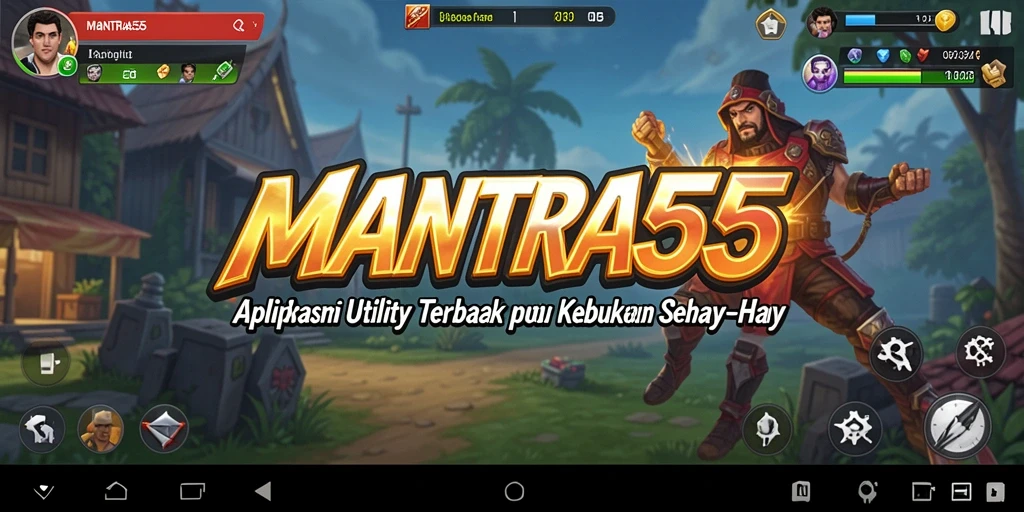 Tampilan utama MANTRA55 dengan fitur utilitas lengkap.