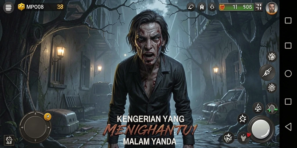 Tampilan gameplay MPO08 yang penuh ketegangan dan kengerian.
