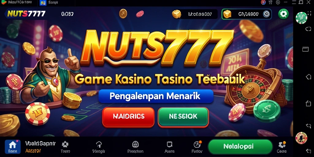 Tampilan gameplay menarik dari NUTS777 dalam suasana Kasino.