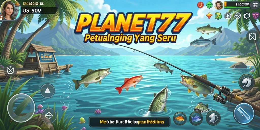Screenshot utama PLANET77 menampilkan gameplay Fishing yang seru dan interaktif.