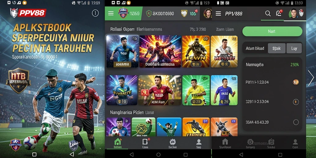 Screenshot gameplay PPV88 yang menunjukkan fitur taruhan olahraga.