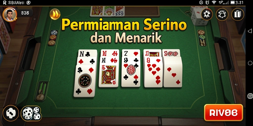 Tampilan gameplay seru dari permainan Domino RI188.