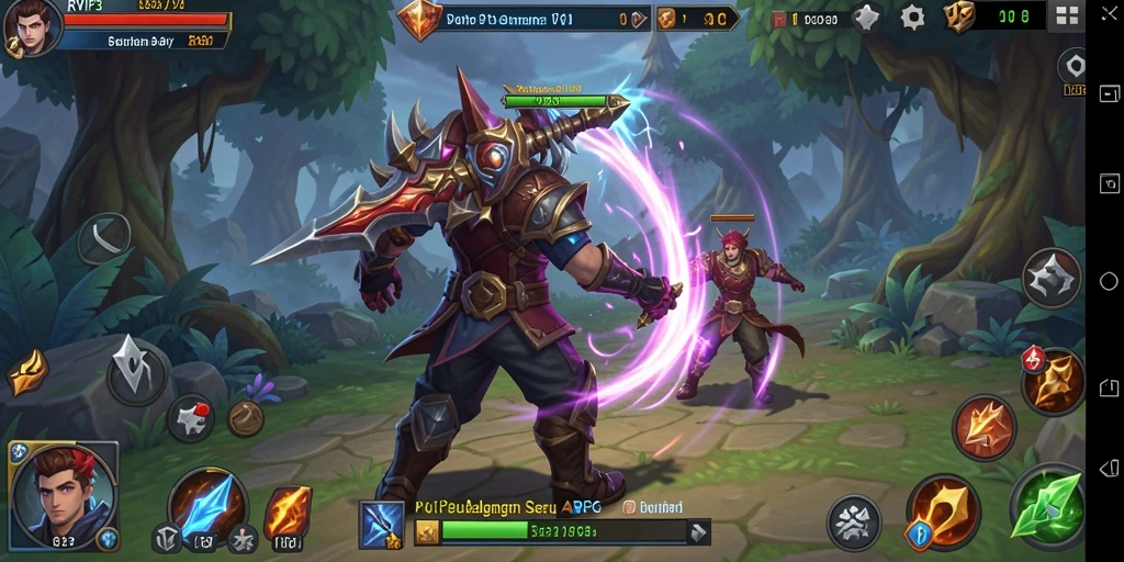 Screenshot menunjukkan seru dan menegangkan pengalaman gameplay ARPG.