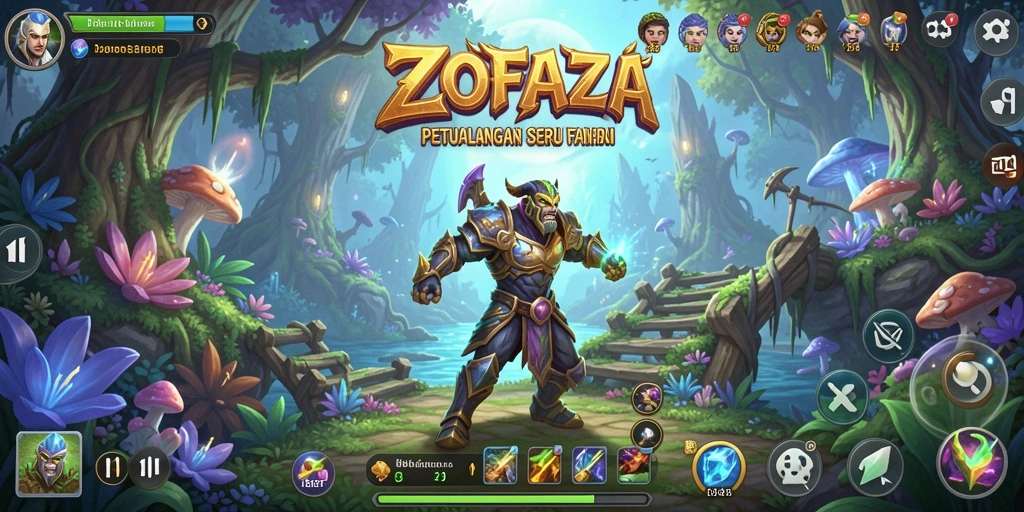 Gameplay menarik ZOFAZA dengan petualangan seru.