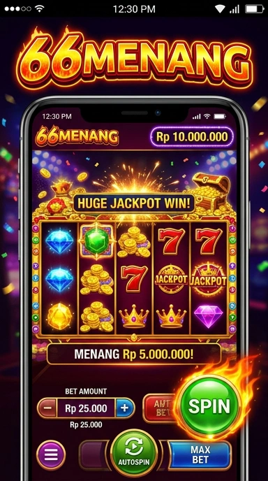 Screenshot antarmuka pengguna 66menang yang intuitif.